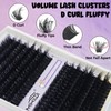 MIKIWI Lash Clusters Kit Fluffy 60D+80D Eyelash Extension Kit 280PCS
