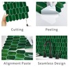 MOONFUN Long Hexagon Peel and Stick Tiles Backsplash,10 Sheets 3D
