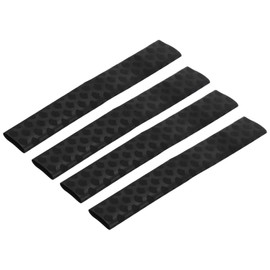 QUARKZMAN 4 x 18 mm Diameter Drumstick Grip Sleeves Drumstick Case Heat Shrink Tube Non-Slip for Drum Percussion Accessories Black