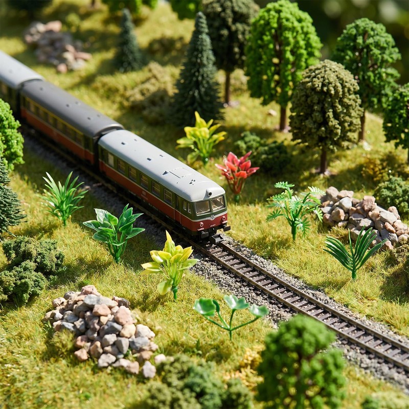 100 Pcs Mini Model Trees Miniature Plants Set