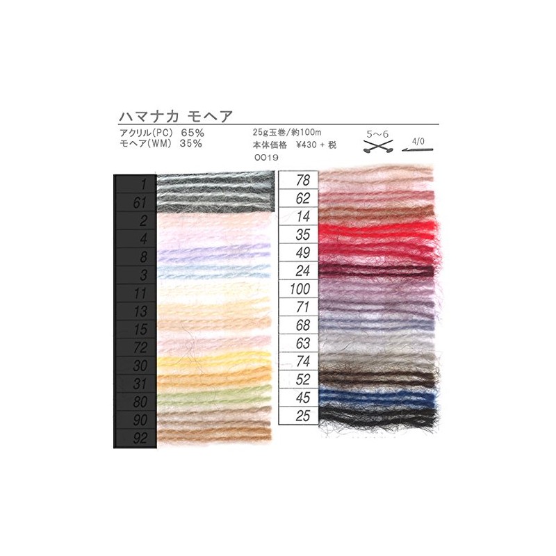 Hamanaka Hand Knitting Yarn Mohair Col.52