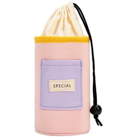 Small Pencil Case, Pencil Holder, Portable Pen Pouch Storage Bag Office Stationery Organizer, Cosmetic Bag for Student Office College Boys and Girls (Pink)