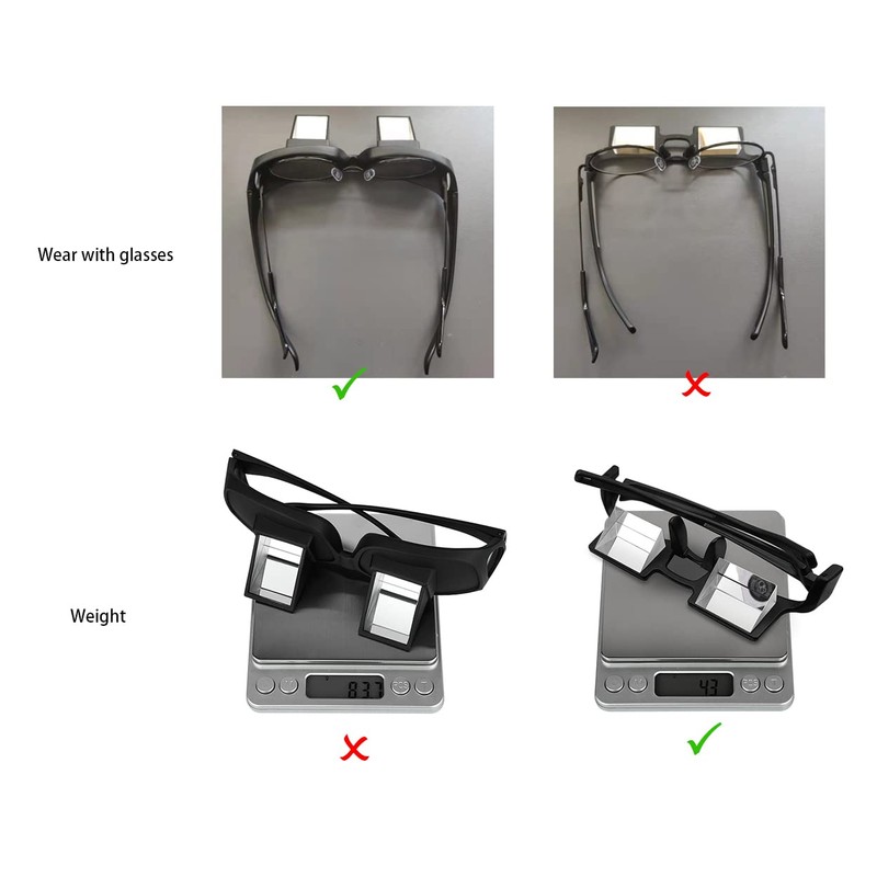 DS. DISTINCTIVE STYLE Lazy Readers Glasses Prism Glasses Lying Down
