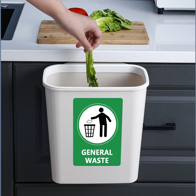 Recycle Sticker Signs for Trash Can,Self-Adhesive Waterproof and Fade Resistant