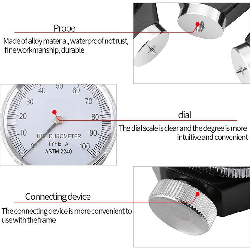 Chazcool Hardness Tester, Shore Type A Durometer, Rubber Shore Type
