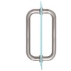 CRL 8" Brushed Stainless (BM Series) Tubular Back-to-Back Pull Handle