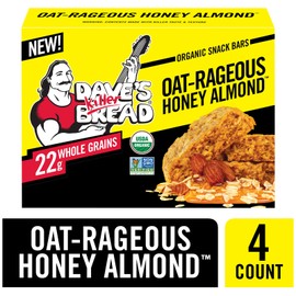 Dave's Killer Bread Bar Organic 4-Mp Oat Honey Almond 7 oz (Pack of 6)