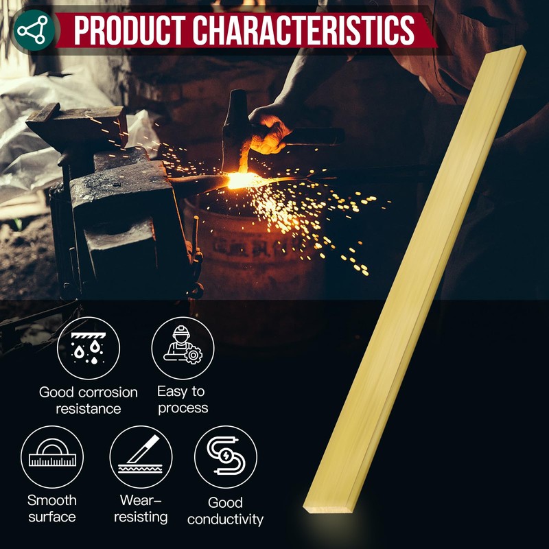 1/4" x 1" Brass Flat Bar Blank 12" Long Solid