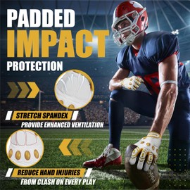 HANDLANDY Mens Football Gloves, Sticky Wide Receiver Gloves for Adult & Youth Best Gift