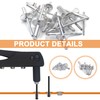 ISPINNER 60pcs Large Flange Aluminum Blind Rivets Assortment Kit with