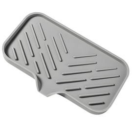 NIXNEHC Silicone Bathroom Soap Dishes, Sponge Holder for Kitchen Sink, Shower Soap Holder with Drain,with Non-Slip Grid-Organizer,Perfect for Dispenser,Scrubber,Bottle,Sponge,Cup on Sink or Counter