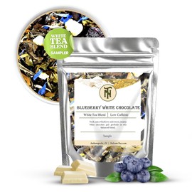 Nelson's Tea - Blueberry White Chocolate - White Loose Leaf Tea - White tea, white chocolate pieces, dried blueberries, and cornflowers (Sample)