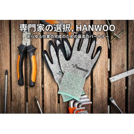 [HANWOO] K-GLOVE Work Gloves | Korean Products | 3 Pairs | Soft Fit | Durable | Touch Screen Compatible | Reusable (L)