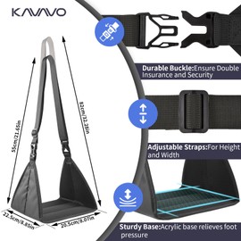 New Upgrade Airplane Footrest with No Feet Clashing,Perfect Foot Hammock Airplane or Office Footrest to Relax Your Feet,Foot Hammock for Airplane Travel Accessories,Plane Footrest,Airplane Essentials (Black)