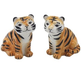 Lesser & Pavey Tigers Salt and Pepper Shaker Set for All Types of Kitchen | Ceramic Salt and Pepper Shakers Set | Beautiful Salt & Pepper Shakers | Salt & Pepper Shakers Suitable for