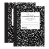 BAZIC Composition Book Wide Ruled 100 Sheet, Premium Black Marble