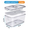 Dynta Bread Box 2 Pack Bread Storage Container Airtight Recording