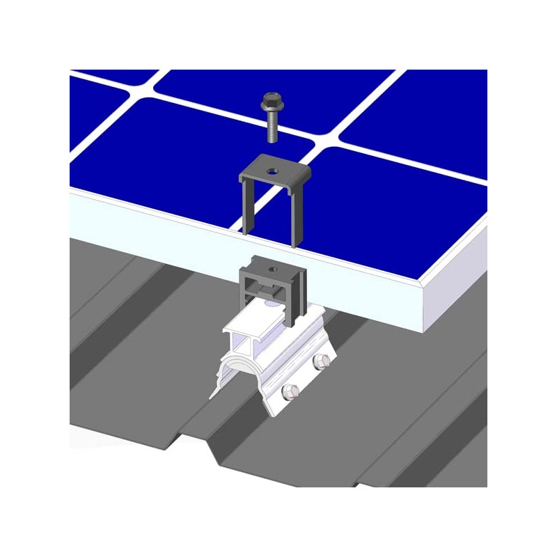 MageBracket RL End Clamp Mounting Kits for R-Panel Trapezoidal Metal