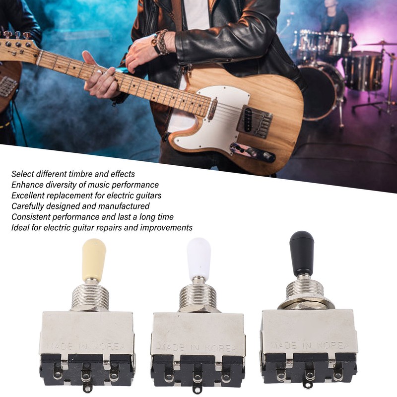 3Pcs Electric Guitar Toggle Switch 3 Way Voice Changeover Shifter