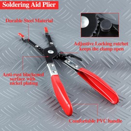 LEONTOOL Soldering Pliers Automotive Soldering Auxiliary Pliers Wire Welding Auxiliary Pliers Welding Pliers Multi-functional Wire Welding Clamp Welding Pliers Universal Steel Vehicle Auxiliary Pliers