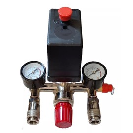 Air Compressor Pressure Switch with Dual Gauge Pump Pressure Control Valve Parts Assembly  380V