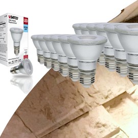 Satco S11496 7 Watt Econo LED PAR20; 5000K; 35 Degree Beam Angle; Medium Base; 120-277 Volt; Silver Finish (12 Pack)