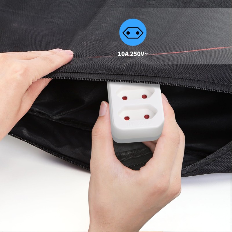 Aigostar Multiple Socket for Euro Plug, Socket Adapter 3 Compartments,