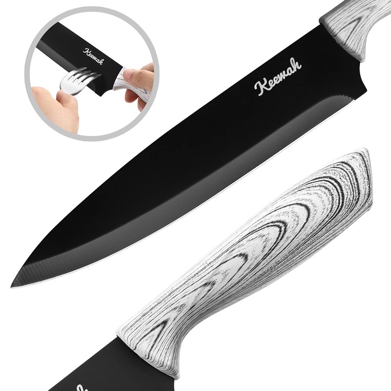 Keewah 19 Pieces Kitchen Knife Set, 15 Stainless Steel Knives