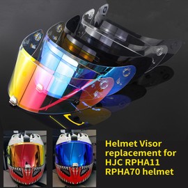 Shkalacar Helmet Visor Replacement for HJC RPHA11 RPHA70 Helmet, Full-Face Helmet Visor UV-Resistant, Anti-Fog and Scratch-Resistant, Motorcycle Face Protection Helmet Accessories (Blue)
