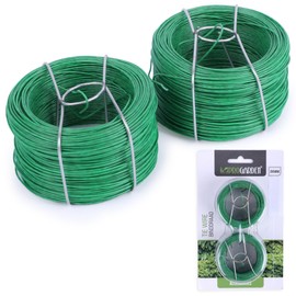 2 x 50 m Plant Binding Wire Silver - Diameter 0.7 mm Flower Wire for Crafts, Flexible Plant Wire for Gardening, Plant Support & Trellis, Robust Binding Wire for Climbing Plants & Flowers, DIY