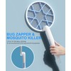 MOSQZAP Electric Fly Swatter 2 Pack, Foldable Bug Zapper Racket