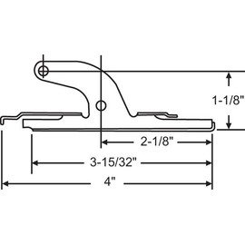 Brixwell 900-7713 Jalousie Clip Set Left And Right Aluminum 4"