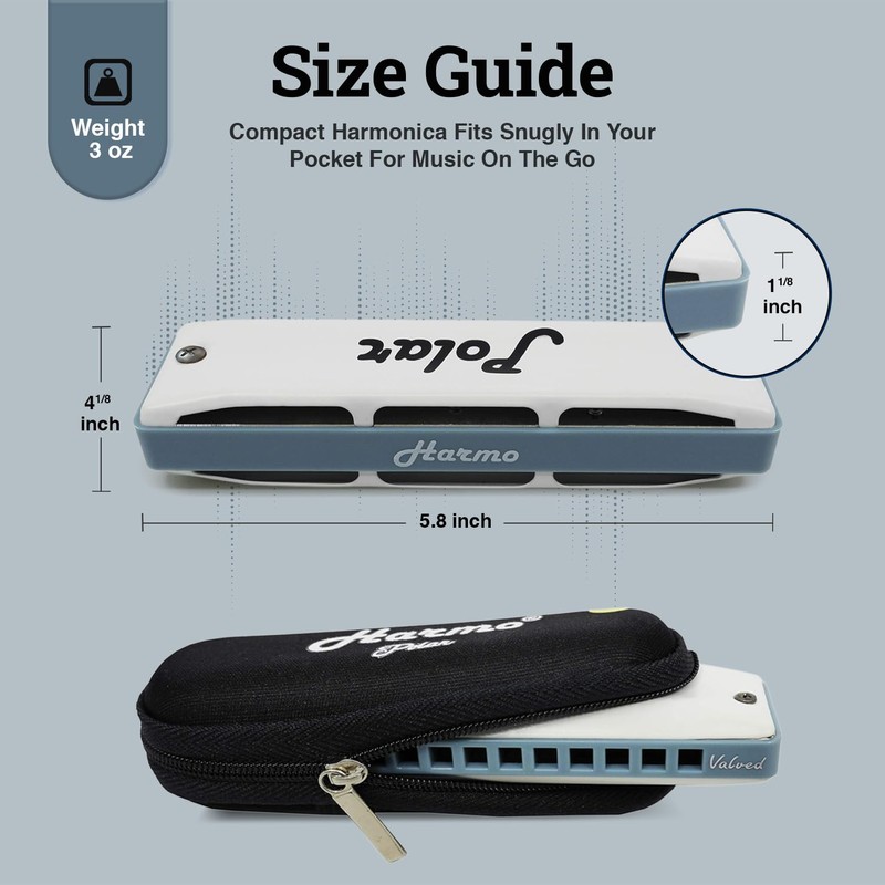 Diatonic harmonica HARMO POLAR key of F Valved - Harmonica