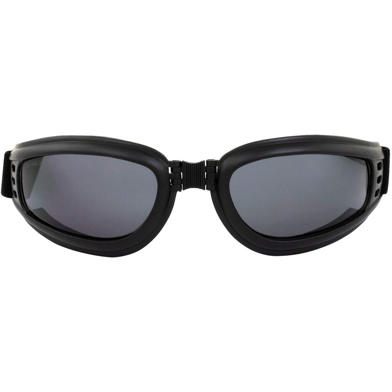 Birdz Eyewear Cardinal Foam Padded Folding Motorcycle Goggles Black Frame