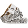 styleBREAKER elegant studded belt with large and small studs and