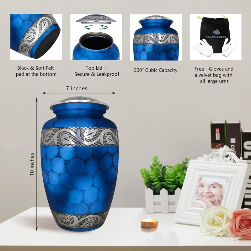 NANIURN Burial Urns for Adult Human Ashes, Cremation Urns for