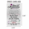 Alotozo 15 Year Wedding Anniversary Card - Engraved Wallet Card