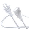 [TaidaLink] 10ft Clear Extension Cord 125V 10A 1250W Slim Design,