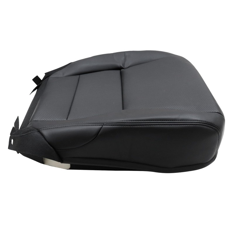 Priprilod Black Leather Front Driver Side Bottom Replacement Seat Cover