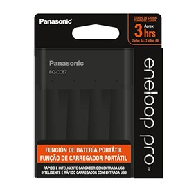 Panasonic Cargador de Pilas Recargables Eneloop y Eneloop Pro Tipo AA/AAA Modelo BQ-CC87