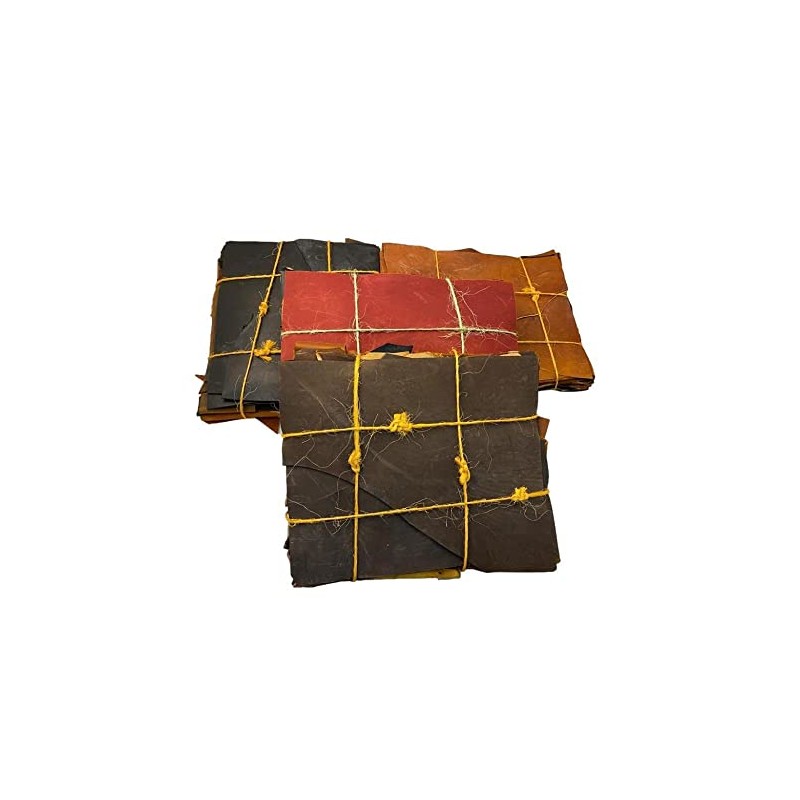 Cowhide Leather Scrap Bundle for Crafting - Assorted Cow Hide
