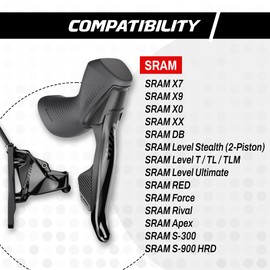 epic Disc Brake Pads for SRAM Rival, RED, Apex, Force, Level T/TL/TLM, XX Brakes | Organic, Semi Metallic, Sintered, Ceramic, E-Bike Options | Quiet, Durable, Powerful | 1 Set (E-Bike)