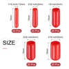 sourcing map 100pcs Round Rubber End Caps Protective Caps 1.5mm