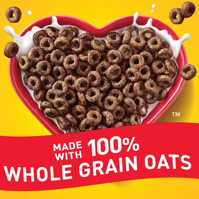 Cheerios Chocolate Cheerios, Heart Healthy Cereal, Family Size, 19.2 OZ