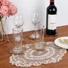 OGANAZI Modern Clear Coaster Set of 8- Glass Coasters for