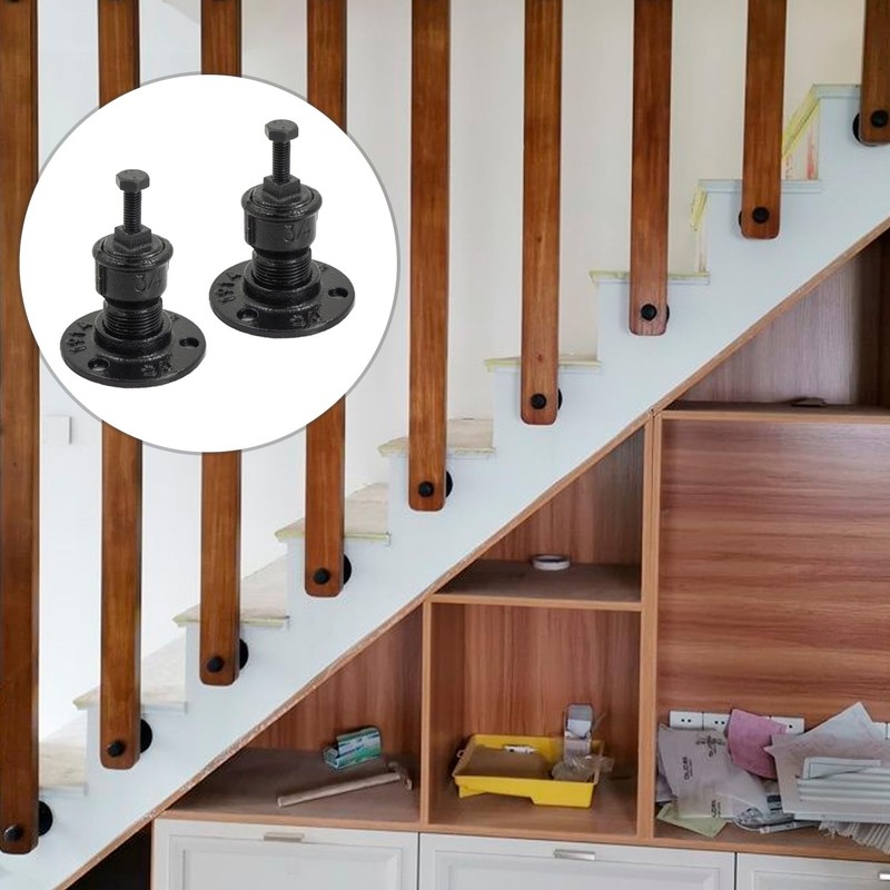 Handrail Holder Handrail Bracket Handrail Support Railing Brackets - Black