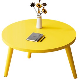 MTSDM Patio Side Table, Round Side Table, Bay Window Desk Small Coffee Desk, Modern Home Decor for Living Room, Bedroom and Balcony, Easy in Assembly