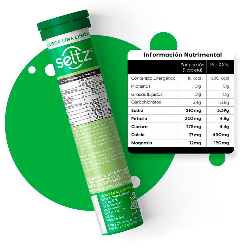 Seltz Electrolitos Lima-Limón Tabletas Efervescentes
