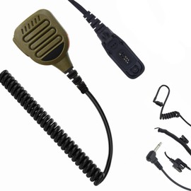 JUYODE IP65 Waterproof Radio earpiece for APX 900 1000 4000 6000 6000li 7000 8000 XPR 6350 6550 7350 7550 7580 6350e 6550e 7350e 7550e 7380e 7580e (Waterproof-128, Tan)
