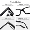 JOVAKIT Gafas sin receta para mujeres y hombres, gafas de